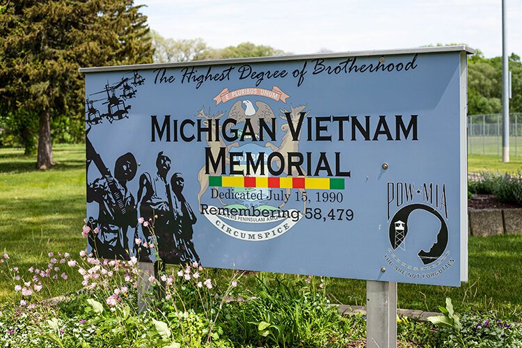 The Michigan Vietnam Vets Memorial at Island Park is located at 331 N. Main St. in Mt. Pleasant, Michigan.