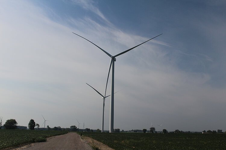 Rosebush farmer, Bob Walton of Walton Farms says that the wind turbines were installed on his property about a year ago, but he and his wife were anticipating their arrival for nearly four years before that.