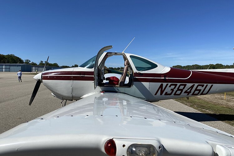 Pilots left their doors open for interested youngsters to see the interior of the aircrafts.