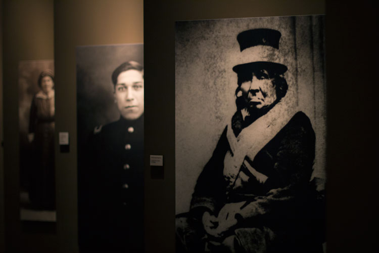 Historical portraits honor Native Americans inside the Effects of Colonization exhibit
