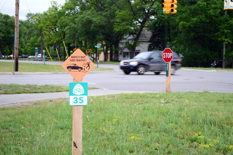 Balancing bike and car traffic can be difficult on bike routes.