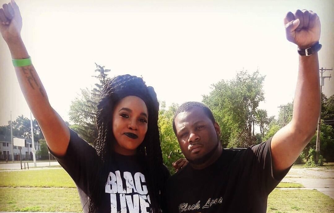 Kayshea River and Alphonso Amos of Black Lives Matter Port Huron