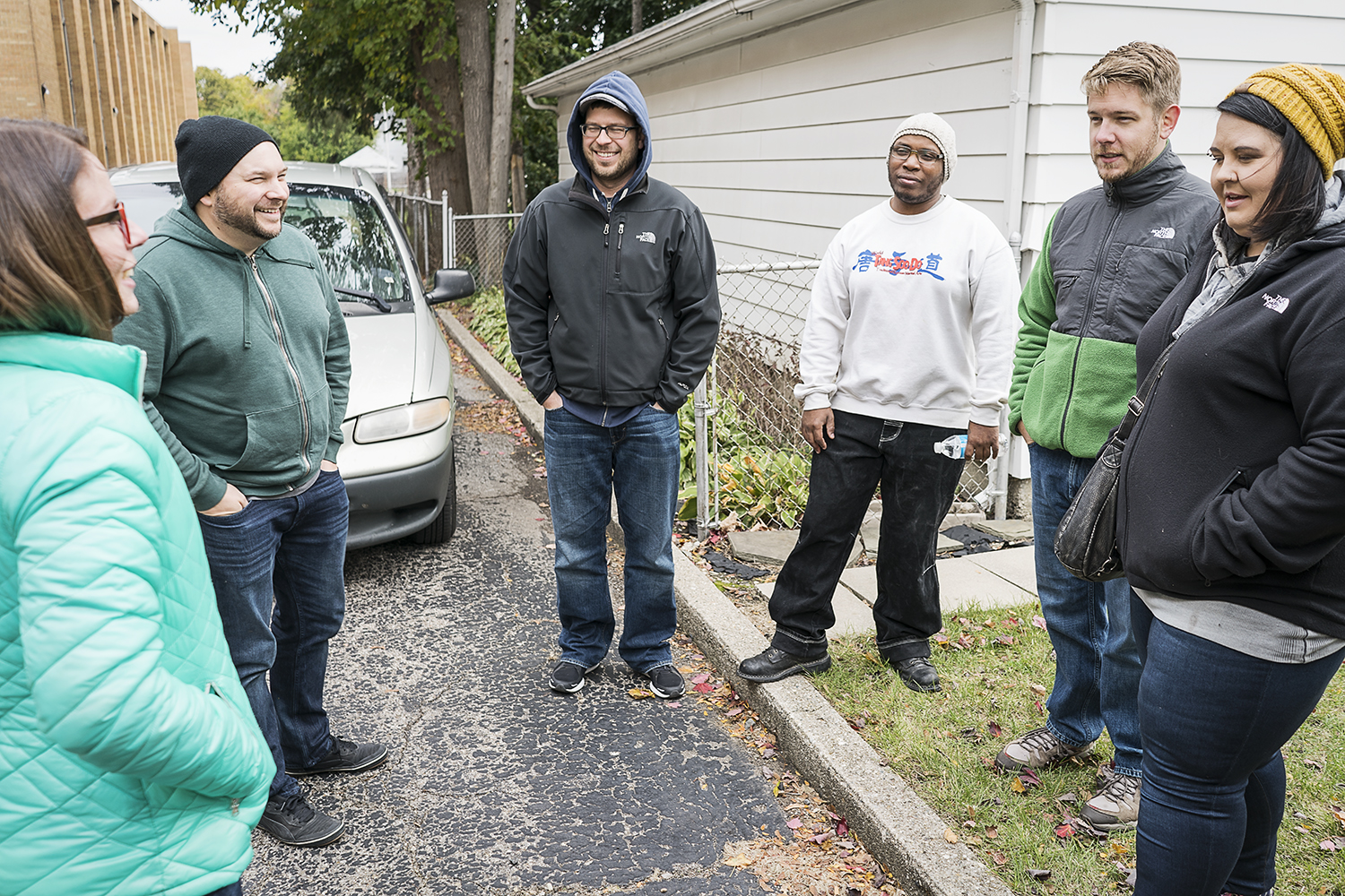 The group of volunteers goes over the plan for this month's cookout before leaving Riverside Tabernacle Church to head to the riverfront. The Flint Community Cookout is run solely on a volunteer basis and volunteers are always needed.