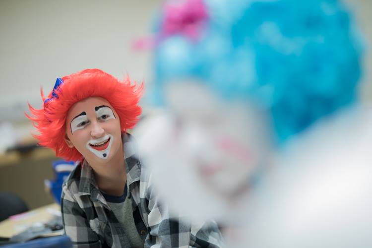 Mott Campus Clowns performs throughout Michigan. The 11 clowns from Mott Community College deliver an anti-bullying message in their performances. 