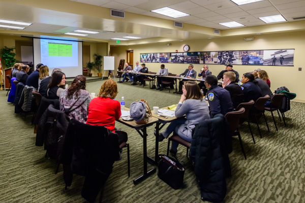 A regular CompStat meeting convened by WSU Police