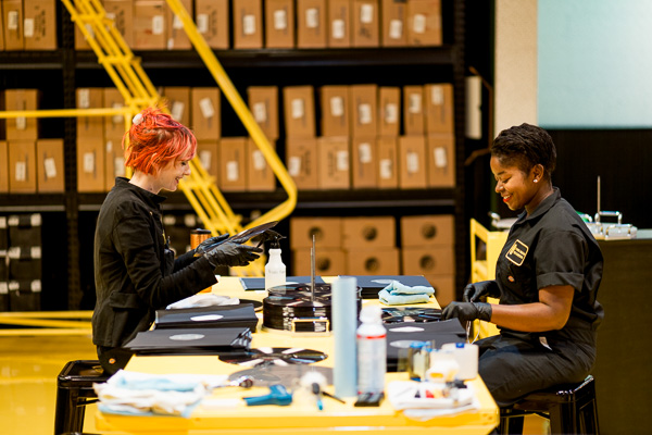 Employees on the Third Man production floor