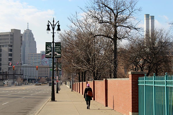 Pedestrian on Gratiot Avenue