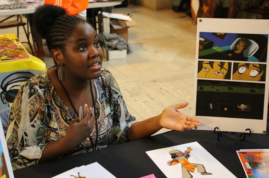 Comic artist Porche Johnson at MECCAcon 2015