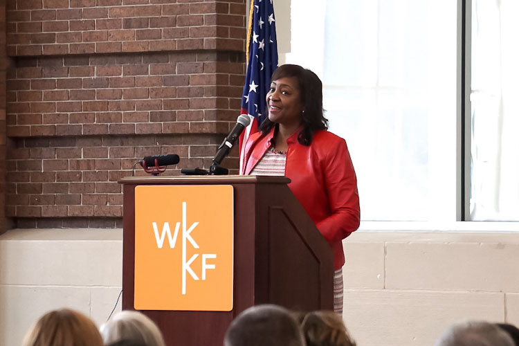 W.K Kellogg Foundation President and CEO La June Montgomery Tabron announces the five year grant