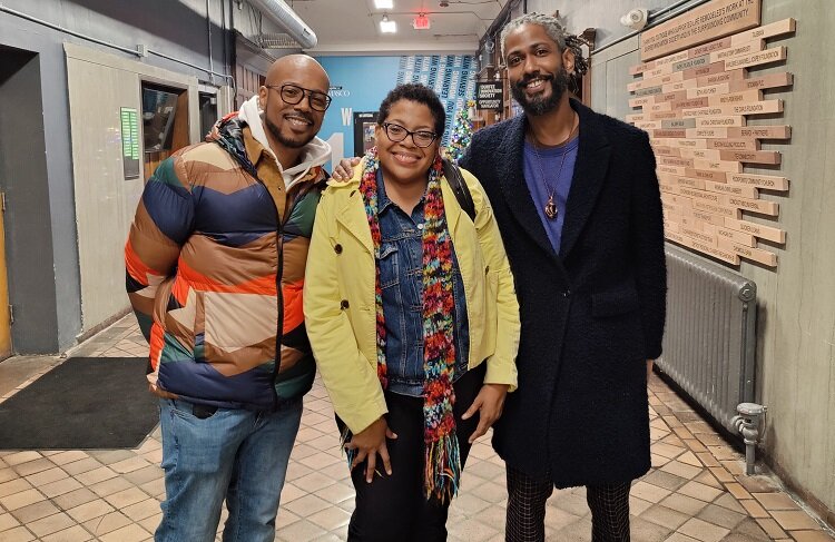 journalist and former educator Biba Adams, and Joel "Fluent" Greene, a noted Detroit poet and show host, our workshops also featured Clifton "Clifnotes" Perry, a talented artist who captured the sentiments shared during the listening session