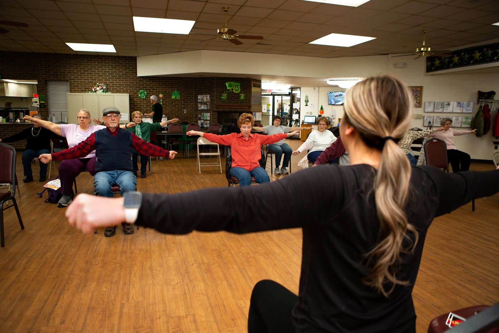 The Greater Flint Health Coalition’s work in gardens grew out of its SNAP-Ed direct education programming like Fresh Conversations and Rec-Connect™, pictured here at Burton Senior Activity Center.