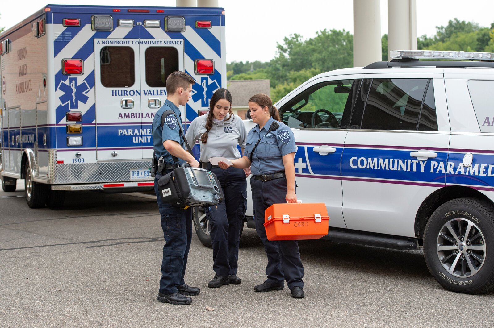 Emergent Health Partners community integrated paramedics and their community paramedicine vehicle.