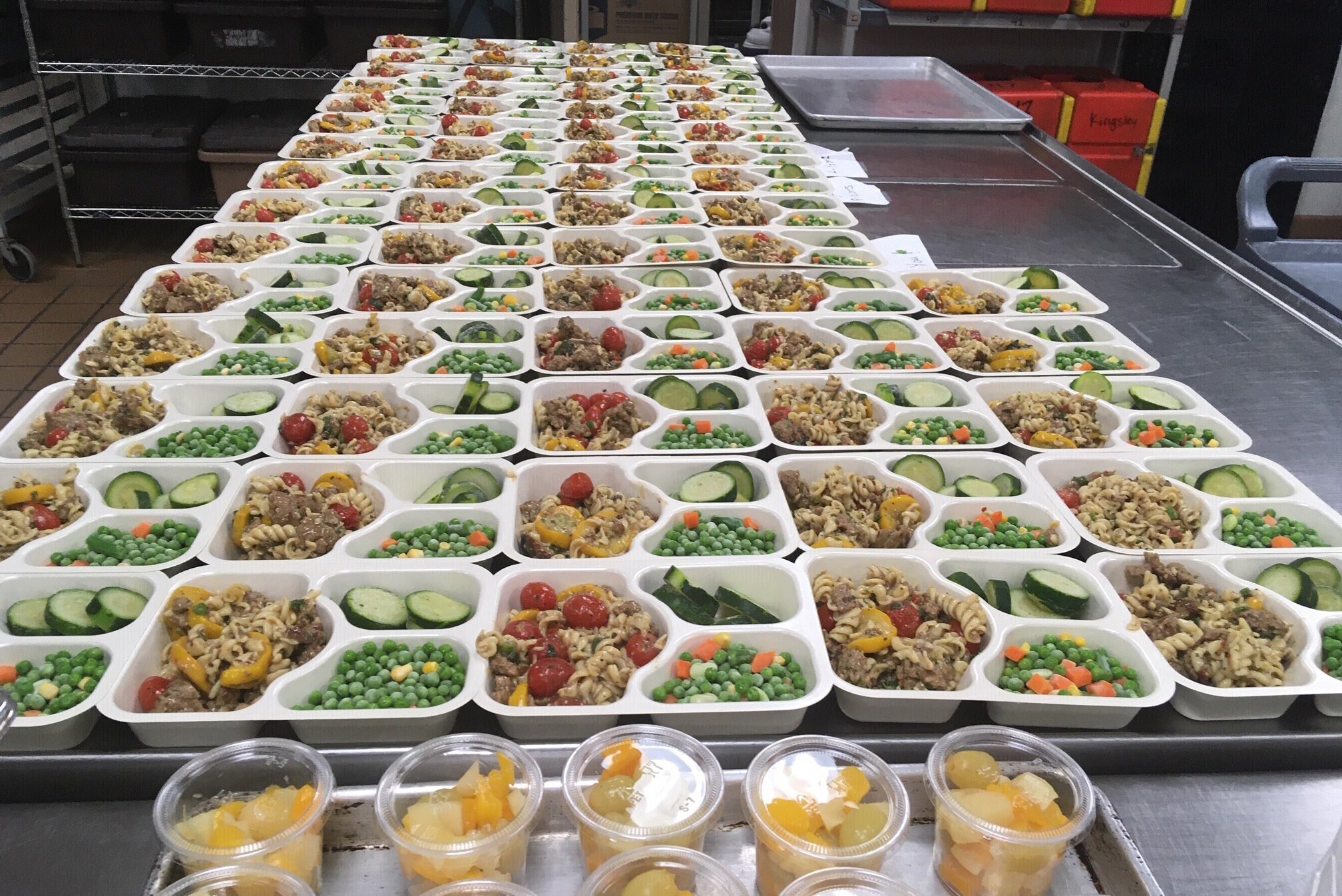 Healthy meals are prepared for the Northwest Michigan Community Action Agency's Meals on Wheels program.