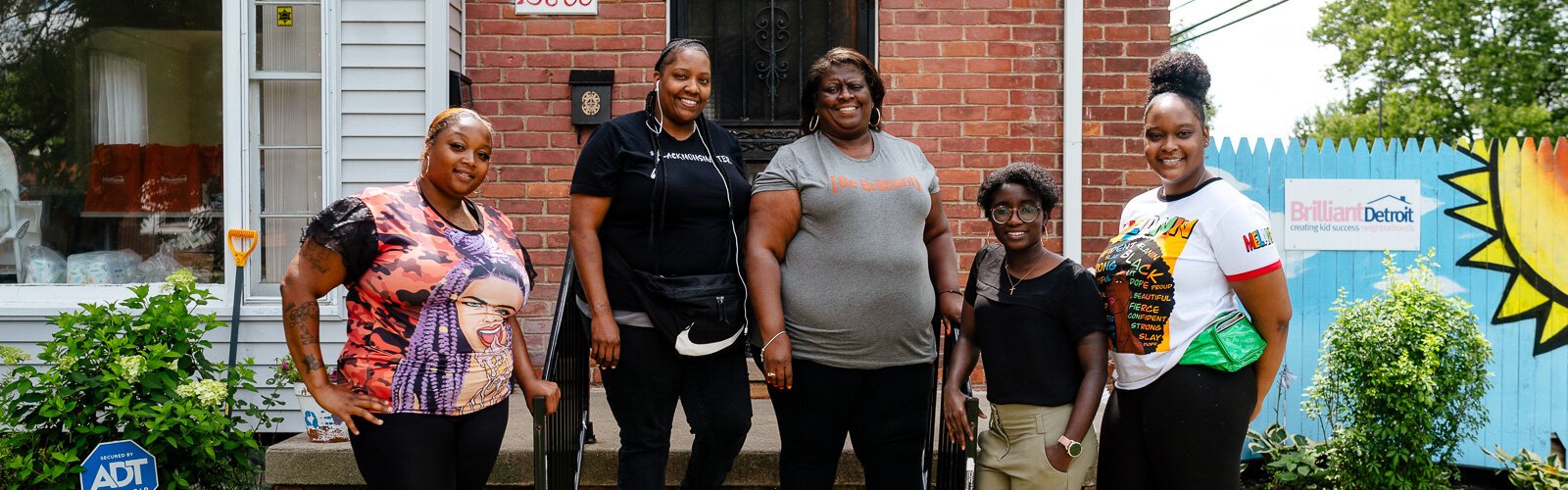 Jasmine Mahome, Carol Bush, Sharon Kilgore, Trazell Primus, and Helen Paige at Brilliant Detroit Osborn.