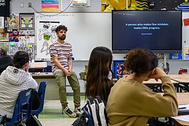 Art teacher Steven Pryce teaches at Lincoln High School in Augusta Township.