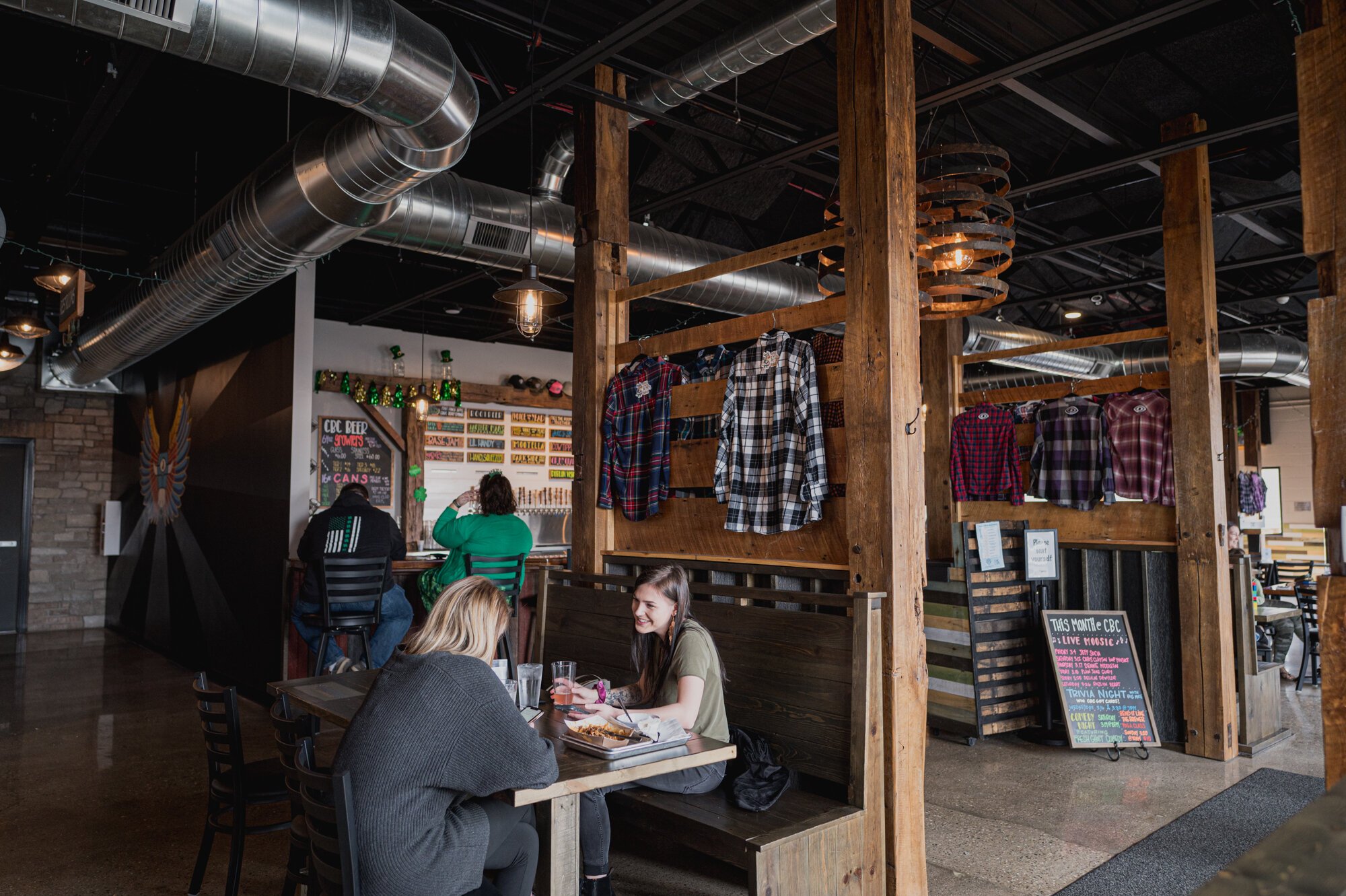 The brewery attracts both locals and travelers along Interstate 96.