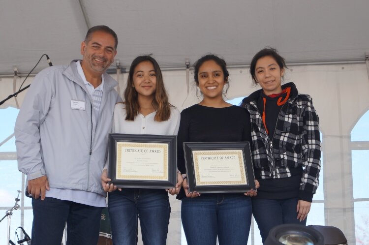 LAUP Chairman Ed Amaya with scholarship winners.