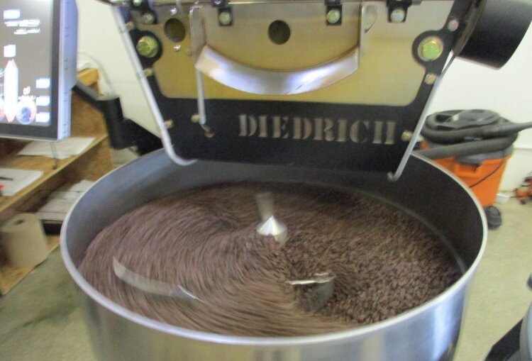 Aldea coffee beans are roasted at the company's Muskegon Heights warehouse and roastery.