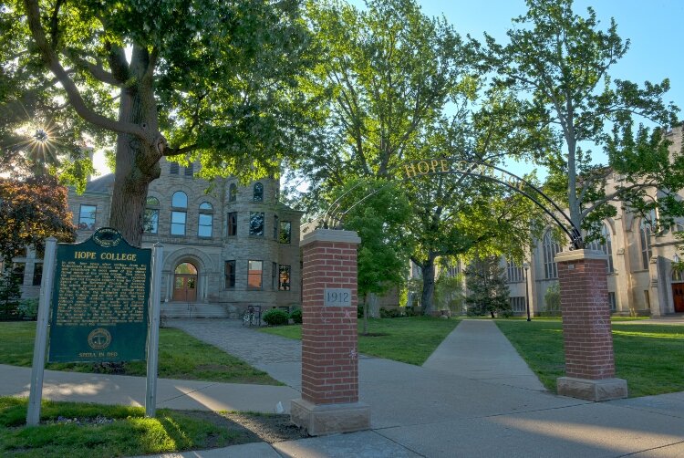 The Hope College campus in downtown Holland.