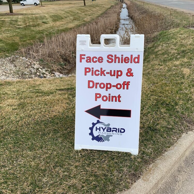 Hybrid Machining, Inc. has become a pick-up and drop-off point for face masks. They are  running their machines nonstop to produce more face masks and COVID-19 test swabs.  