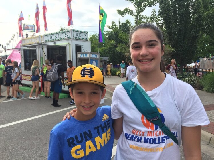 Kyle Moroney's children, Peyton and Carson, enjoying the festival in 2019. 