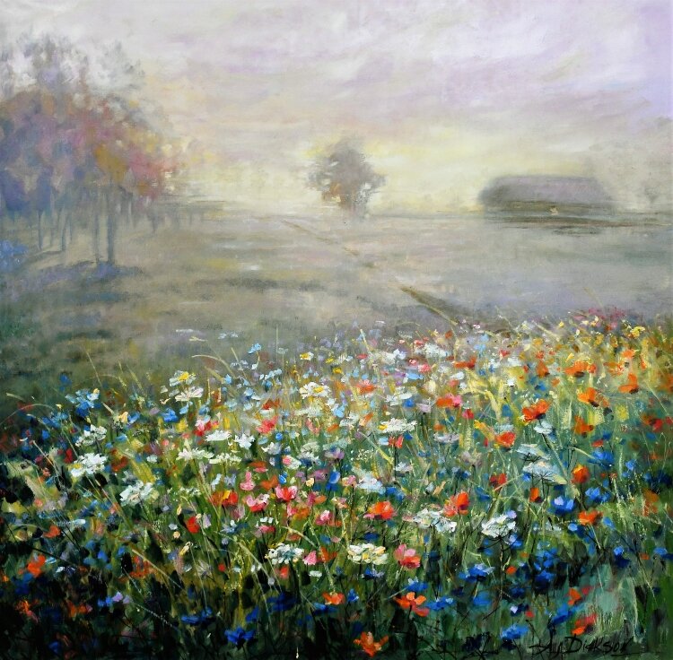 Alla Dickson titled this painting "Meadowlodious Sonet."