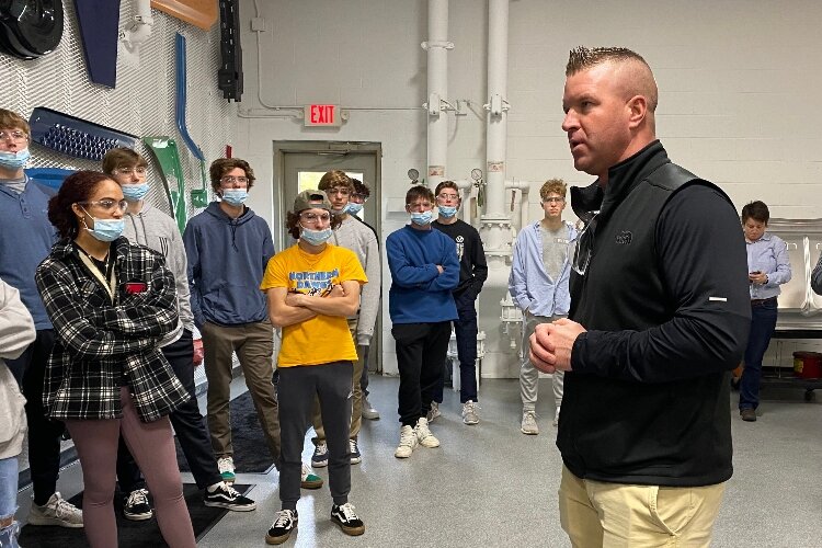 Forest Hills Northern students visit Artiflex during Discover Manufacturing Week.