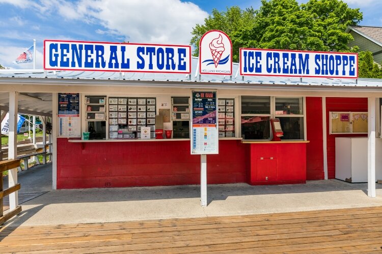 The General Store is a favorite place for Holland State Park visitors to buy an ice cream treat. (General Store)