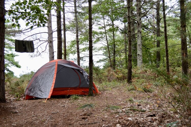 Campsite at the Bill Wagner Campground, Beaver Island.