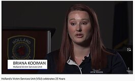 Briana Kooiman became a victim advocate for the Holland Department of Public Safety after the victim services unit helped her.