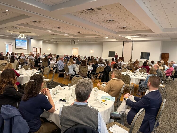 More than 150 people attended the Tuesday Forum Series on April 11, 2023. (Chamber)