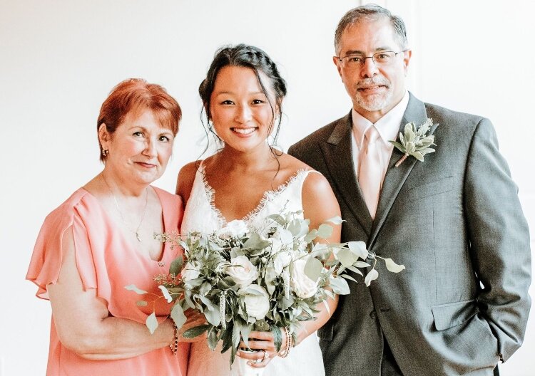 Andrew Dell'Olio with his family.