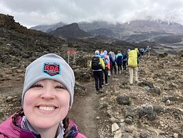 Emily Polet-Monterosso was among 22 single-kidney climbers who tackled Mount Kilimanjaro earlier this month.