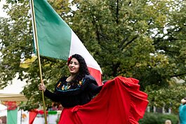 A flag ceremony is the highlight of the Grand Haven Hispanic Heritage Fiesta.