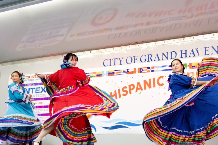 Ballet Folklorico Sol Azteca performs at the 2022 Grand Haven Hispanic Heritage Fiesta. 