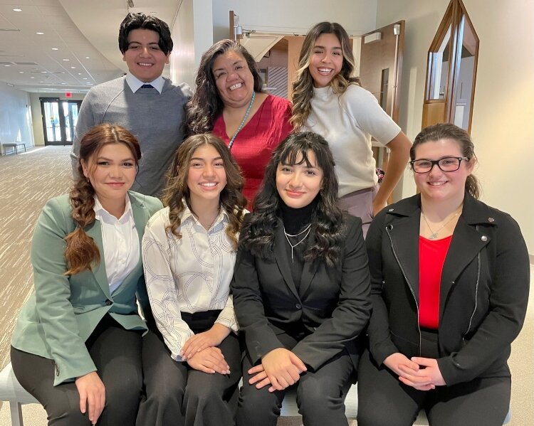 The Boys and Girls Club of Greater Holland 2022 Youth of the Year nominees are pictured with the Club's Senior Area Director Mary Carrizales (back row, center).