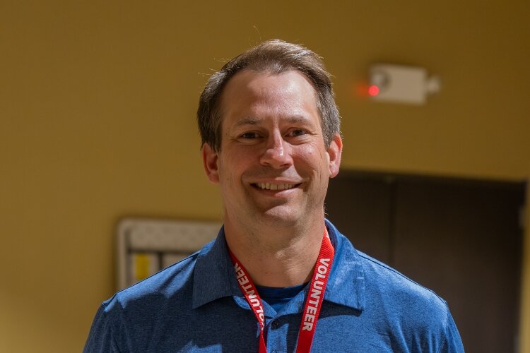 Volunteer Gary Jarvis, a local pastor, who gives weekly support to struggling families.