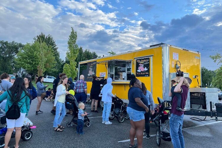 Attendees were treated to free meals at the Block Party. (Downtown Holland)