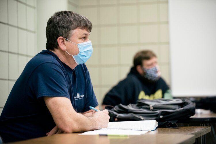 Students in GRCC's Applied Technology Technical Electricity class.