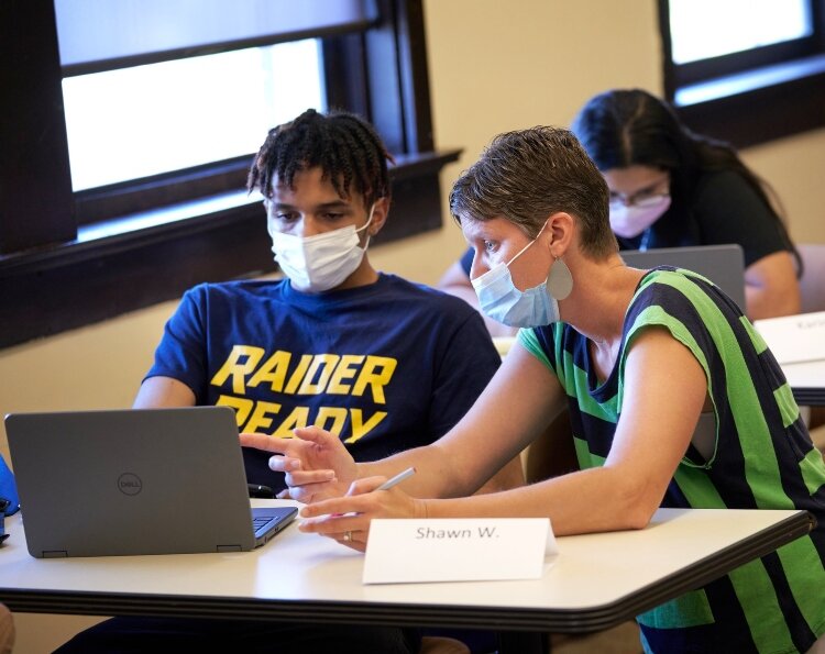 A student takes part in GRCC's free college prep summer program. (GRCC/Steve Jessmore)