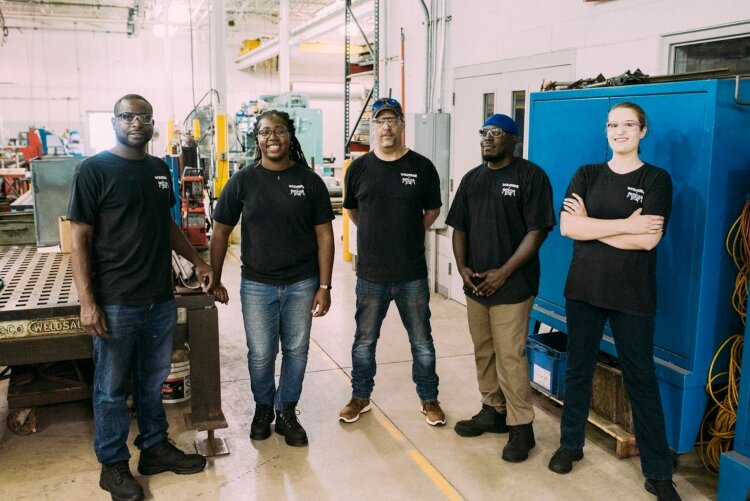 GRCC students in their Metallica Scholars shirts