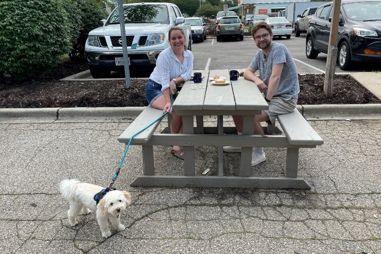 The larger, reimagined Momentum café, at 714 Columbus Ave., offers outdoor seating.