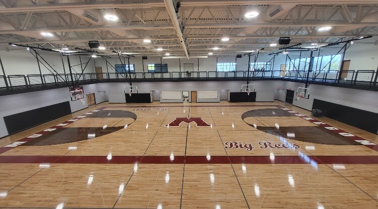 The gym at the new Charles Hackley Middle School.