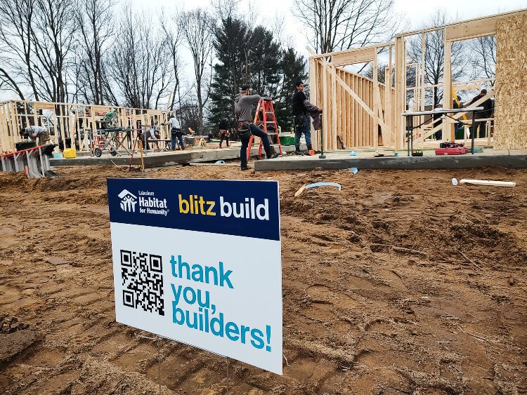 COVID-19, weather, and supply chain delays necessitated a Blitz Build at the Lakeshore Habitat for Humanity-Jubilee Ministries joint Vista Green pocket neighborhood project.