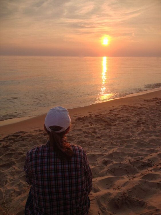 Char Harryman at the beach