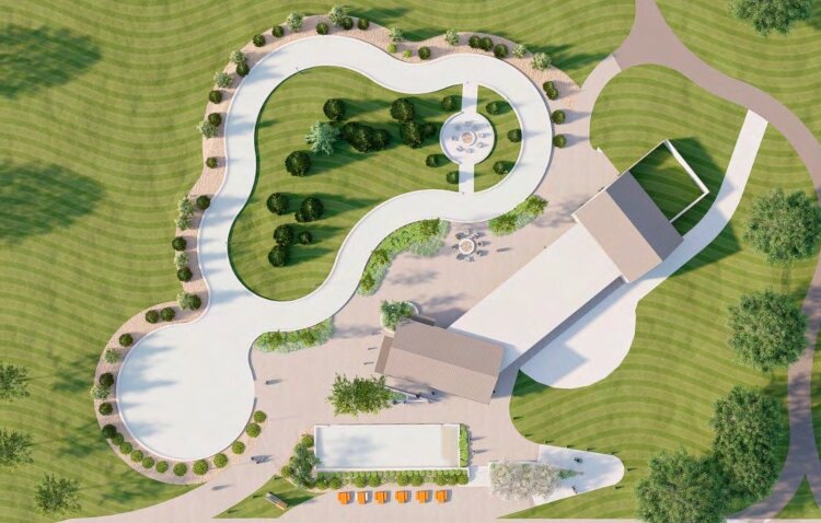 An aerial rendering of what Holland Community Ice Skating Park will look like when completed. (City of Holland)