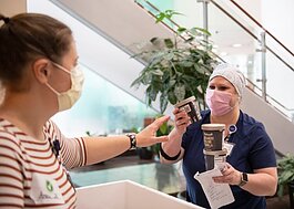 Hudsonville Ice Cream dropped off pints of their most popular flavors at Spectrum Health hospitals earlier this year as part of its Random Acts of Ice Cream campaign.