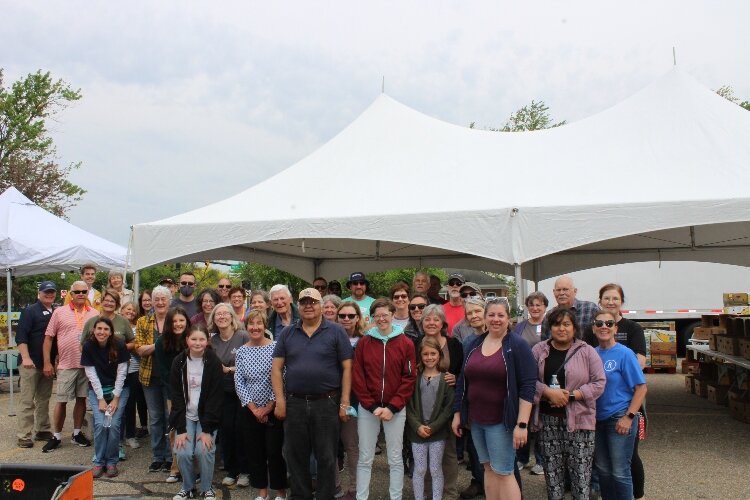 More than 80 volunteers took part in the annual food drive. 