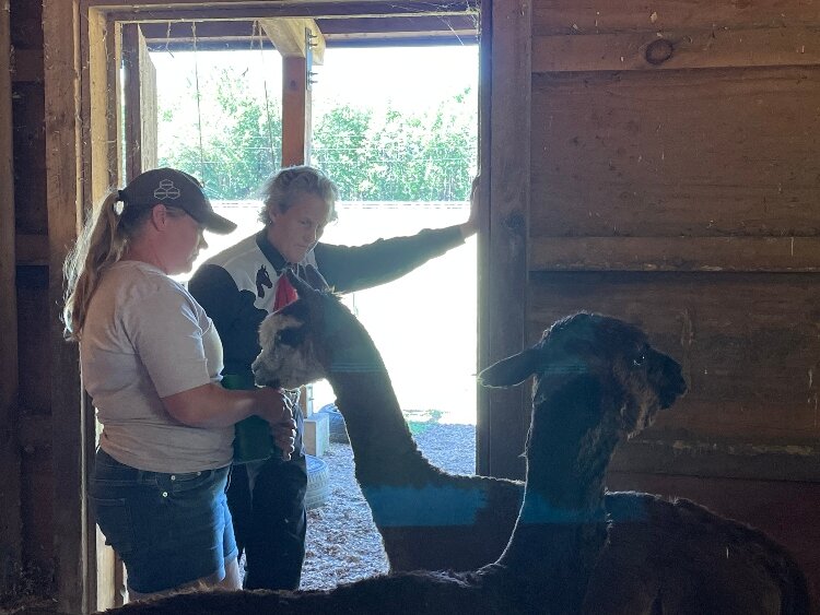 Temple Grandin takes a tour of Benjamin’s Hope in Holland. (Courtesy)