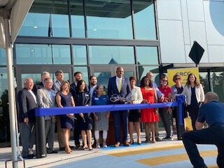 Grand Rapids Community College celebrates the grand opening of its Holland campus with Lakeshore Advantage and other supporters.